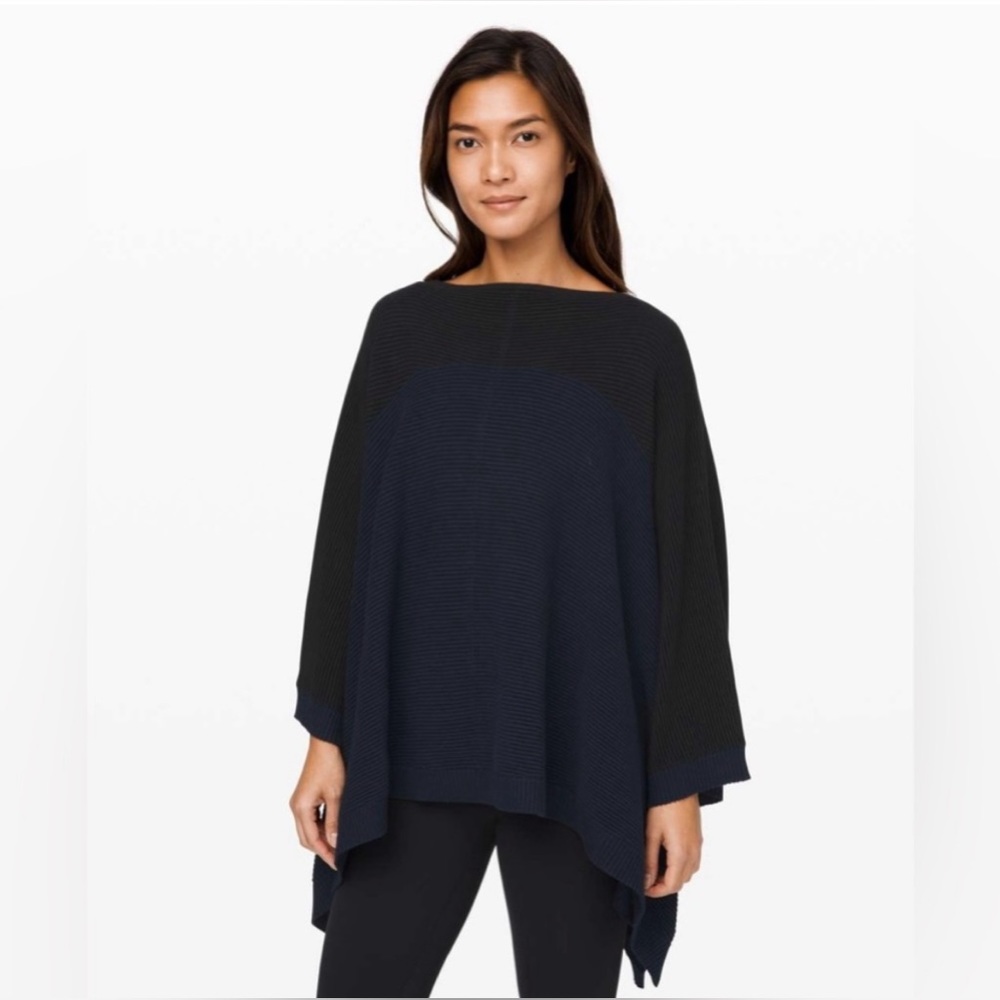 Lululemon It All Lines Up Poncho Black True Navy One Size